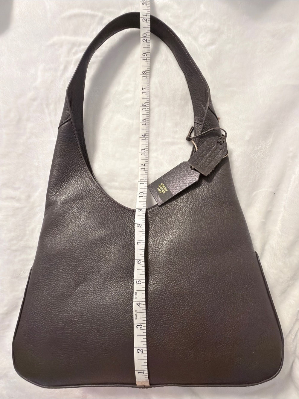 Classic Brown Leather Shoulder Bag - Picture 5 of 5